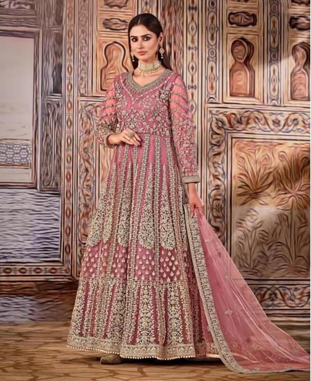 Picture of Radiant Pink Anarkali Salwar Kameez