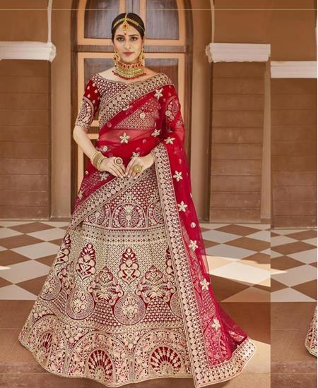 Picture of Comely Red Lehenga Choli