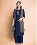 Picture of Delightful Nevy Blue Readymade Salwar Kameez