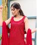 Picture of Sightly Red Readymade Salwar Kameez