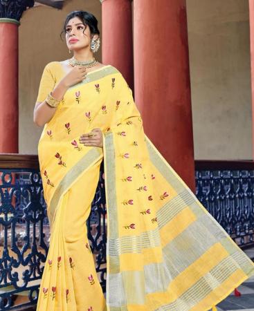 Picture of Admirable Yellow Casual Saree