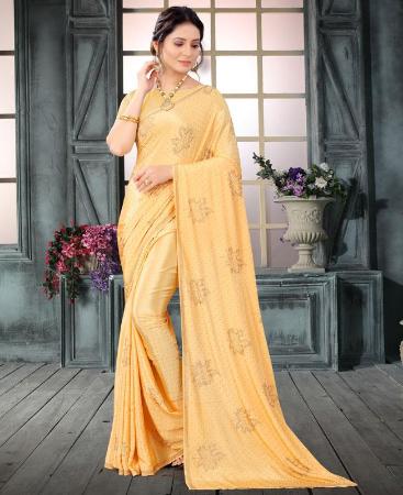 Picture of Nice Yellow Designer Saree