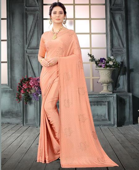 Picture of Classy Dusty Peach Designer Saree