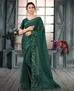 Picture of Amazing Botel Green Silk Saree