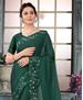 Picture of Amazing Botel Green Silk Saree