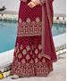 Picture of Elegant Maroon Straight Cut Salwar Kameez