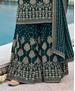 Picture of Admirable Teal Blue Straight Cut Salwar Kameez