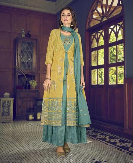 Picture of Superb Mustard Straight Cut Salwar Kameez