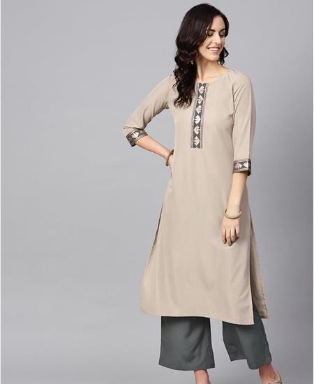 Picture of Beauteous Off White Kurtis & Tunic