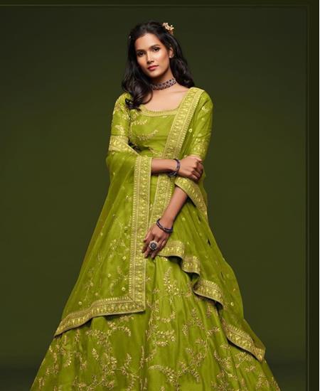 Picture of Stunning Mahendi Lehenga Choli