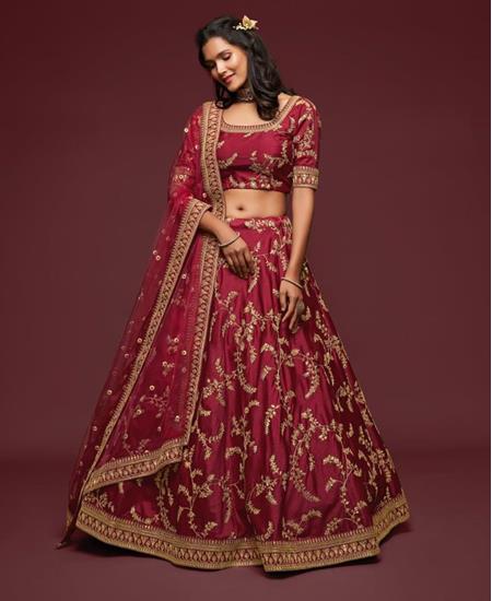 Picture of Sublime Maroon Lehenga Choli