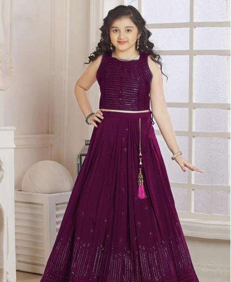 Picture of Sublime Wine Kids Lehenga Choli