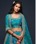 Picture of Enticing Teal Blue Lehenga Choli