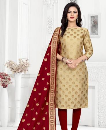 Picture of Sublime Beige Straight Cut Salwar Kameez