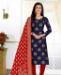 Picture of Nice Blue Straight Cut Salwar Kameez