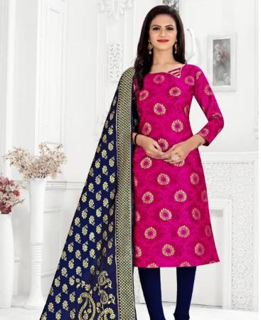 Picture of Amazing Dark Pink Straight Cut Salwar Kameez