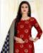 Picture of Radiant Red Straight Cut Salwar Kameez