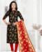 Picture of Elegant Black Straight Cut Salwar Kameez