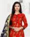 Picture of Delightful Red Straight Cut Salwar Kameez