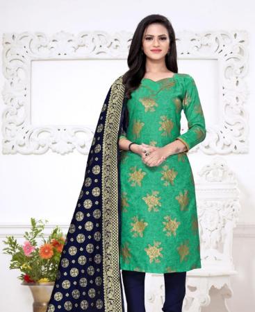 Picture of Bewitching Green Straight Cut Salwar Kameez