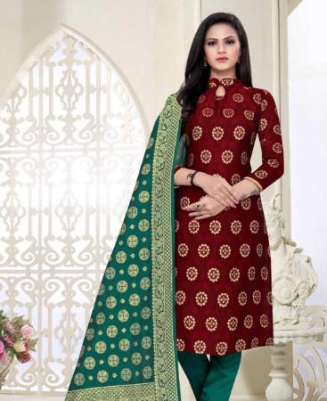 Picture of Alluring Maroon Straight Cut Salwar Kameez