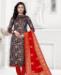 Picture of Bewitching Navy Blue Straight Cut Salwar Kameez