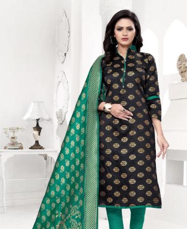 Picture of Sightly Black Straight Cut Salwar Kameez