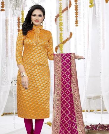 Picture of Shapely Yellow Straight Cut Salwar Kameez