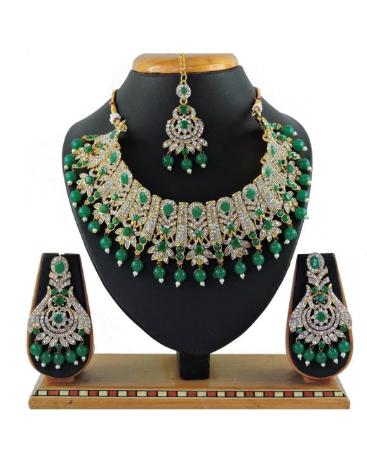 Picture of Classy Green Necklace Set