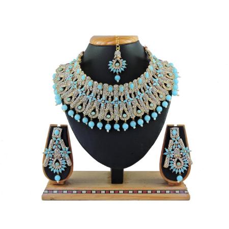 Picture of Fascinating Firozi Necklace Set