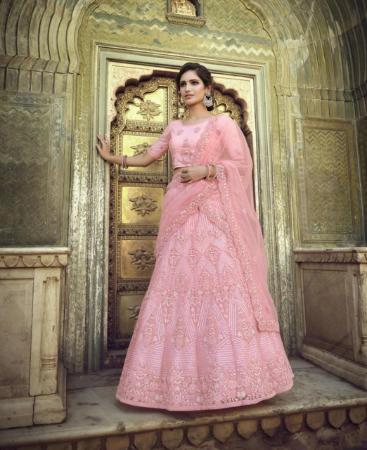 Picture of Well Formed Pink Lehenga Choli