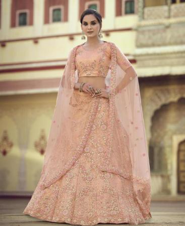 Picture of Charming Peach Lehenga Choli