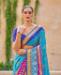 Picture of Fascinating Sky Blue Silk Saree