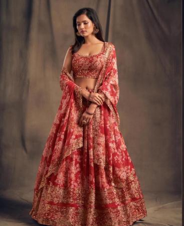 Picture of Amazing Red Lehenga Choli