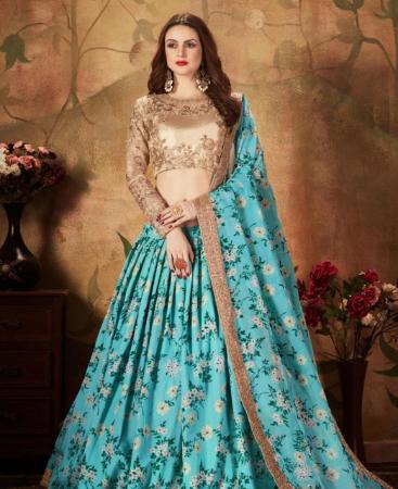 Picture of Statuesque Sky Blue Lehenga Choli