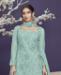 Picture of Fine Aqua Blue Straight Cut Salwar Kameez