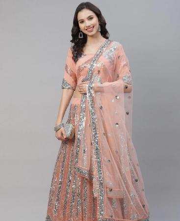 Picture of Shapely Peach Lehenga Choli