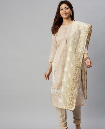 Picture of Graceful Peach Straight Cut Salwar Kameez