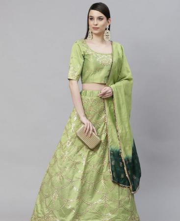 Picture of Good Looking Pista Lehenga Choli