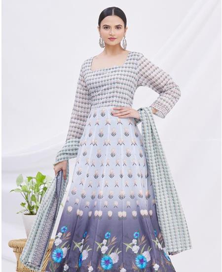 Picture of Ravishing Gray Readymade Salwar Kameez