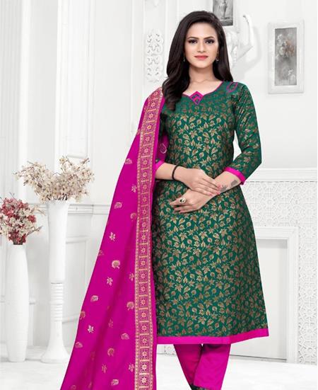 Picture of Marvelous Green Straight Cut Salwar Kameez