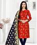 Picture of Delightful Red Straight Cut Salwar Kameez