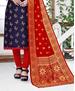 Picture of Ideal Blue Straight Cut Salwar Kameez