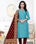 Picture of Grand Sky Blue Straight Cut Salwar Kameez