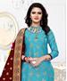 Picture of Grand Sky Blue Straight Cut Salwar Kameez