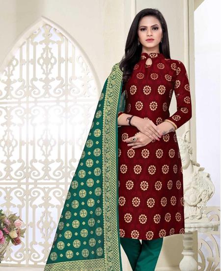 Picture of Alluring Maroon Straight Cut Salwar Kameez