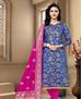 Picture of Beautiful Blue Straight Cut Salwar Kameez