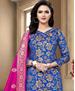 Picture of Beautiful Blue Straight Cut Salwar Kameez