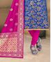 Picture of Beautiful Blue Straight Cut Salwar Kameez