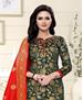 Picture of Grand Green Straight Cut Salwar Kameez